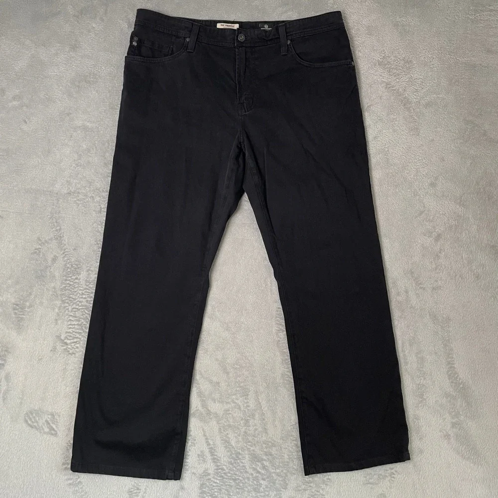 AG Adriano Goldschmied Jeans Mens 38x29 Black The Protege Straight Leg Pants